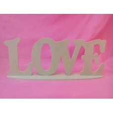 4mm Thick MDF Standing plaque  LOVE 380mm wide